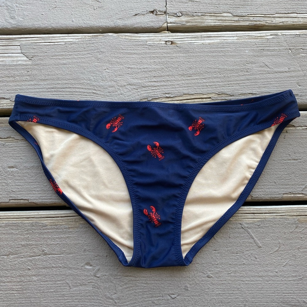Old Navy Navy Bikini Bottom with Red Lobster Print